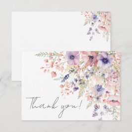 Tarjeta De Agradecimiento Wildflower Floral