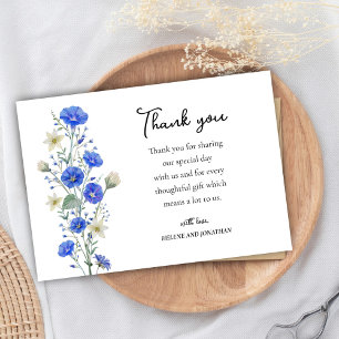 Tarjeta De Agradecimiento Wildflower Modern Rustic Botanical Baby Shower