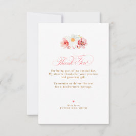 Tarjeta De Agradecimiento Wildflower Wedding Small Thank You 