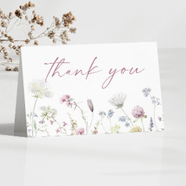 Tarjeta De Agradecimiento Wildflower Wild Flowers Floral Garden