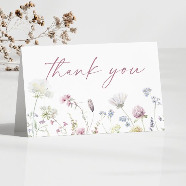 Tarjeta De Agradecimiento Wildflower Wild Flowers Floral Garden (Subido por el creador)