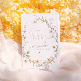 Tarjeta De Agradecimiento Wildflower y Boho Bee Chica Baby Shower Gracias