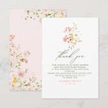 Wildflowers Baby Shower Little Gracias