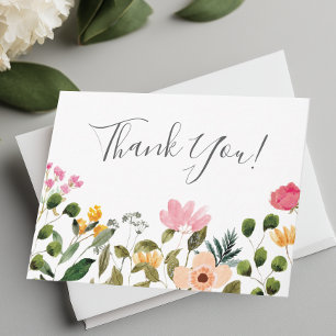 Tarjeta De Agradecimiento Wildflowr Floral Gracias