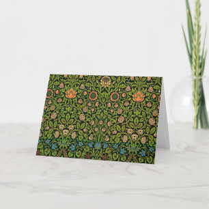 Tarjeta De Agradecimiento William Morris - Columbine, verde oscuro, Case-Mat