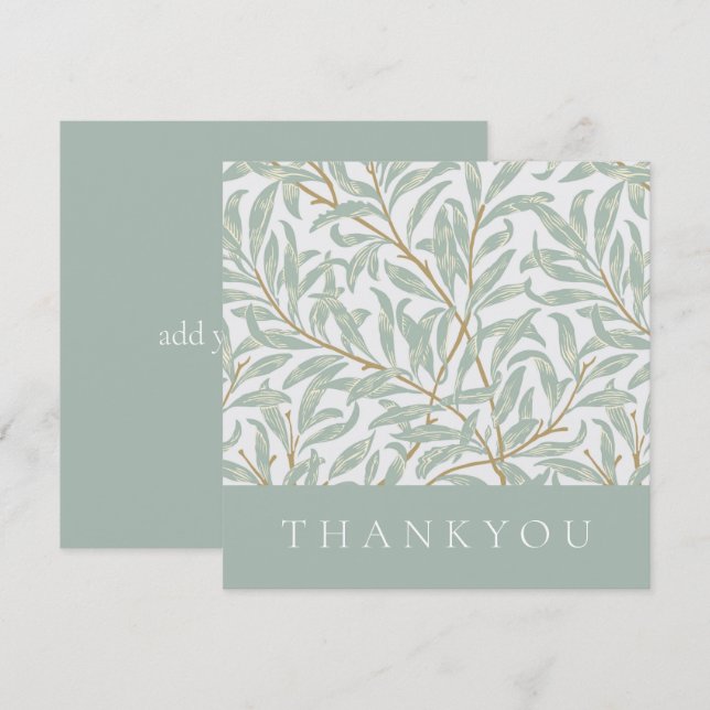 Tarjeta de agradecimiento: WILLIAM MORRIS : DISEÑO (Anverso / Reverso)