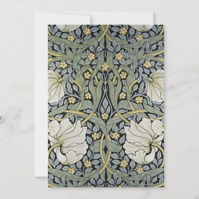 Tarjeta De Agradecimiento William Morris - Diseño del patrón Pimpernel (Anverso)