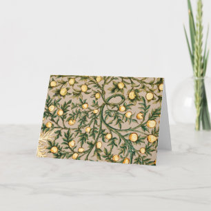 Tarjeta De Agradecimiento William Morris Floral Fruit Garden Flower Classic