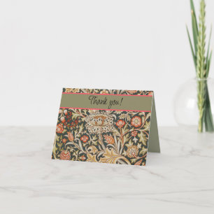 Tarjeta De Agradecimiento William Morris Trent Garden Flower Classic Botanic