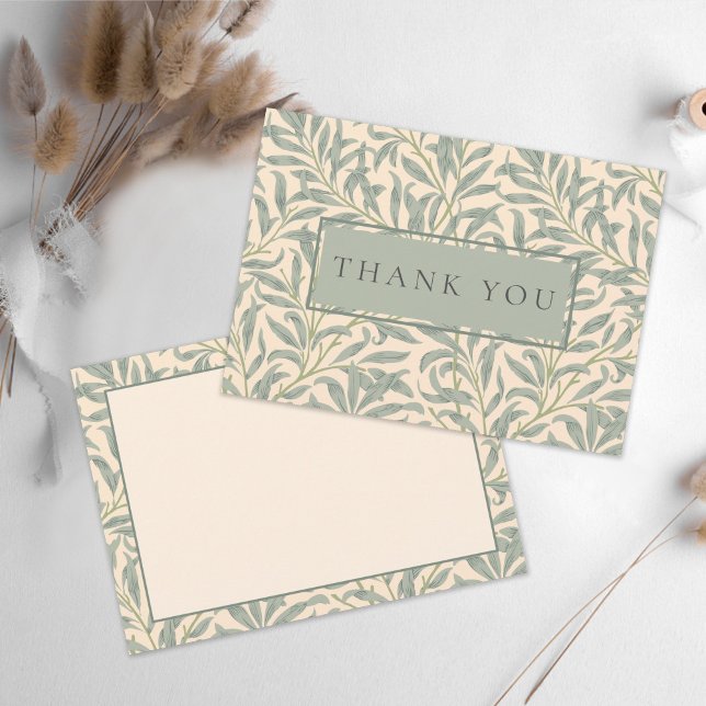 Tarjeta De Agradecimiento William Morris Willow Bough Gracias (Subido por el creador)
