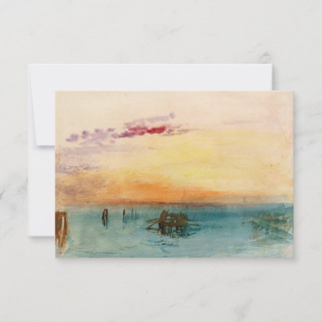 Tarjeta De Agradecimiento William Turner - La laguna cerca de Venecia al ata (Anverso)