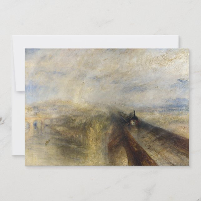 Tarjeta De Agradecimiento William Turner - Lluvia, vapor y velocidad (Anverso)