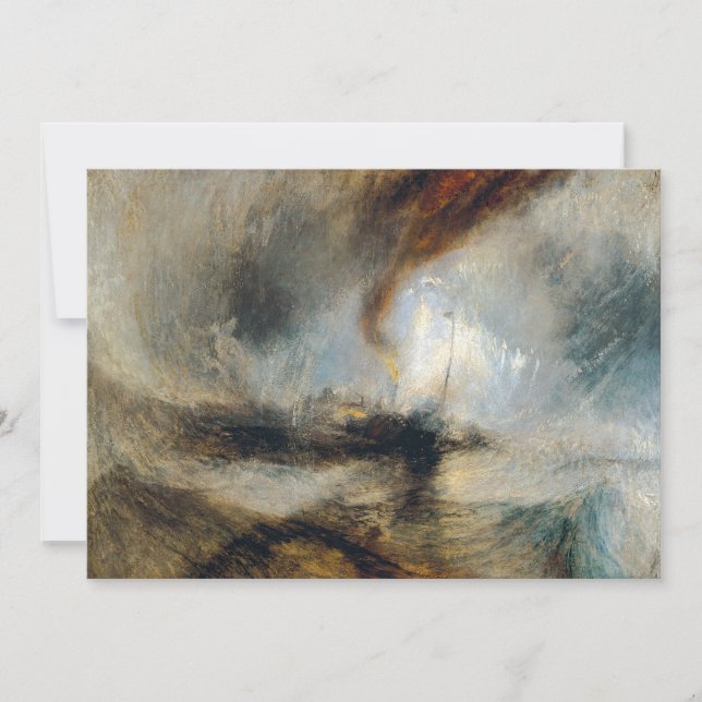 Tarjeta De Agradecimiento William Turner - Tormenta de nieve (Anverso)