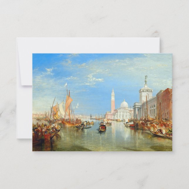 Tarjeta De Agradecimiento William Turner - Venecia, Dogana y San Giorgio (Anverso)