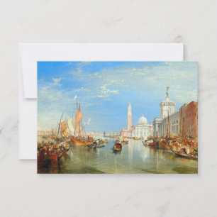 Tarjeta De Agradecimiento William Turner - Venecia, La Dogana y San Giorgio