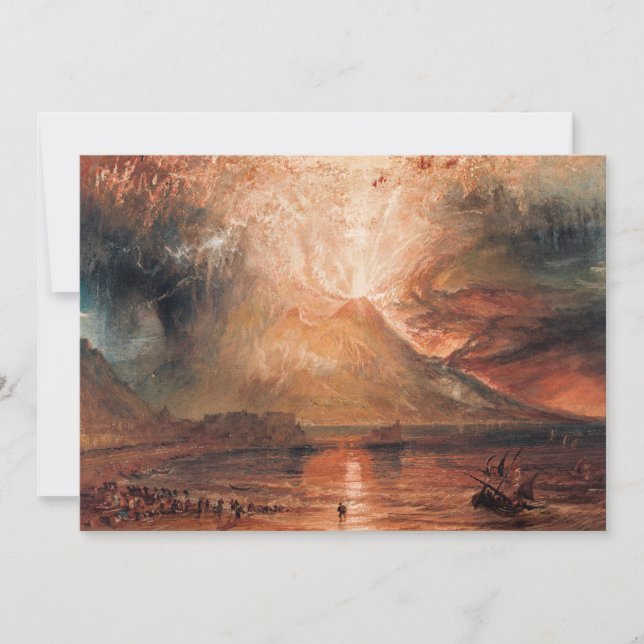 Tarjeta De Agradecimiento William Turner - Vesubio en erupción (Anverso)