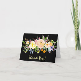 Tarjeta De Agradecimiento Willow y Floral Gracias