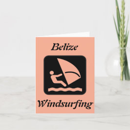 Tarjeta De Agradecimiento Windsurf en Belice (atolón de arrecifes de Long Ca