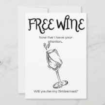 Wine gratis - Propuesta de la dama de honor