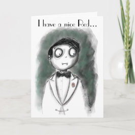 Tarjeta De Agradecimiento Wine Waiter Es Un Vampiro