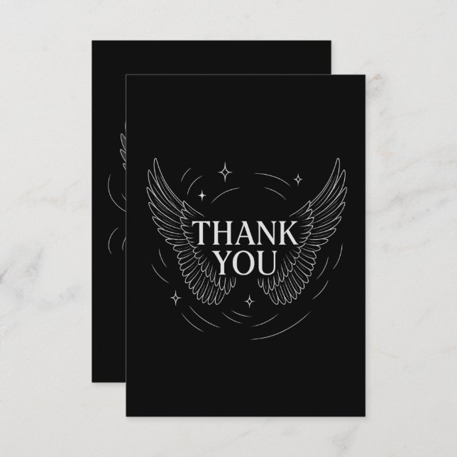 Tarjeta De Agradecimiento Wings of Kindness (Anverso / Reverso)