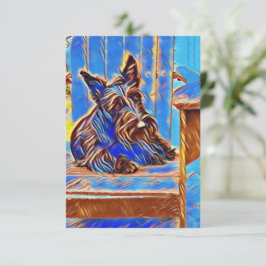 Tarjeta De Agradecimiento Winnie en azul