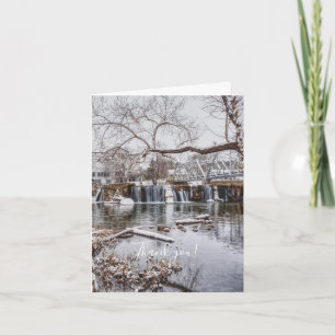 Tarjeta De Agradecimiento Winter At Finley Dam Gracias Card