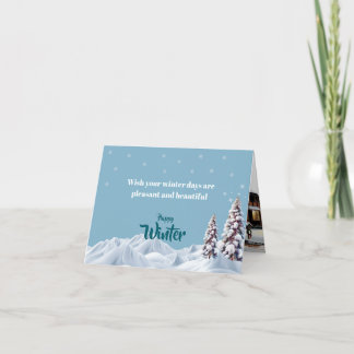 Tarjeta De Agradecimiento Winter Calm & Kind Wishes
