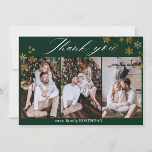 Tarjeta De Agradecimiento Winter Elegant 3 Photo Gracias