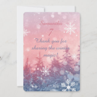 Tarjeta De Agradecimiento Winter Fairy Tale Thank You Card, Romantic