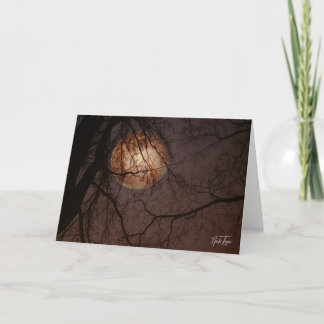 Tarjeta De Agradecimiento Winter Full Moon notecard