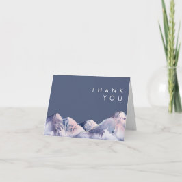 Tarjeta De Agradecimiento Winter Mountain Evening Thank You Card