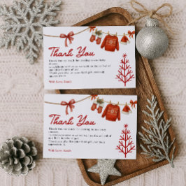 Tarjeta De Agradecimiento Winter Santa