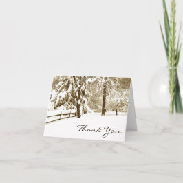 Tarjeta De Agradecimiento Winter Scene Gracias