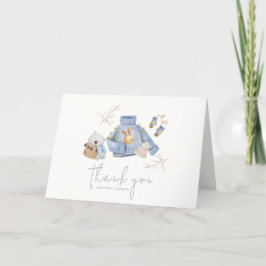 Tarjeta De Agradecimiento Winter Toys Clothes Baby Shower