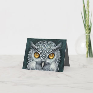 Tarjeta De Agradecimiento Winter Wonder Snow Owl Beauty