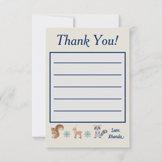 Tarjeta De Agradecimiento Winter Wonderland (Anverso)