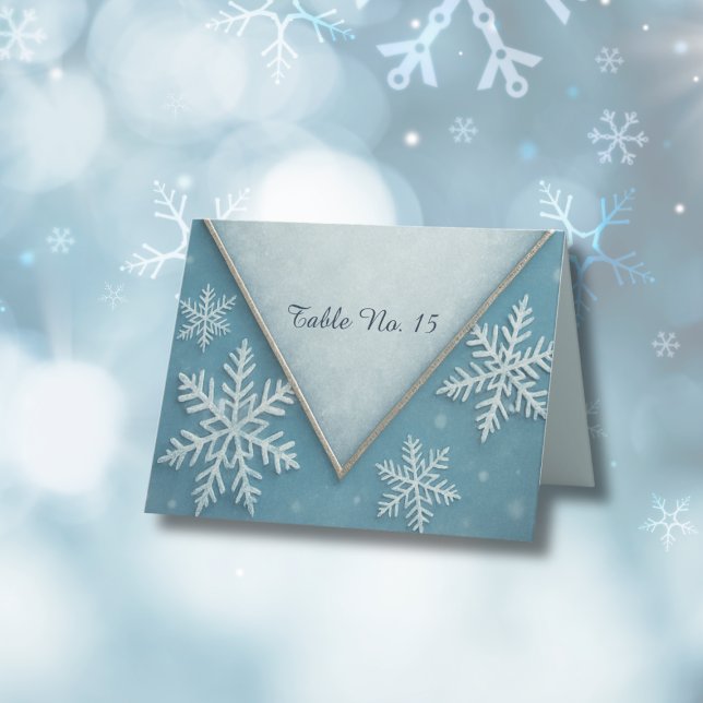 Tarjeta De Agradecimiento Winter Wonderland Blue Snowy Romantic número de ta (Subido por el creador)