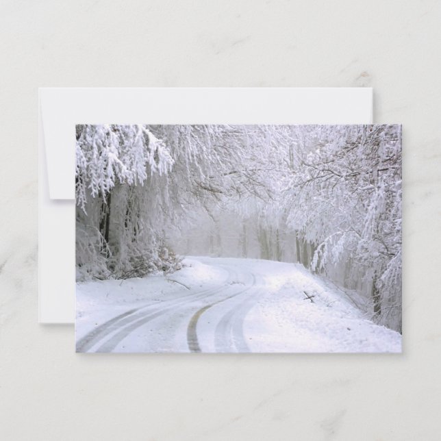 Tarjeta De Agradecimiento Winter Wonderland of Snow (Anverso)