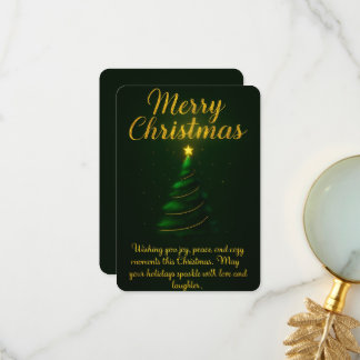 Tarjeta De Agradecimiento - "Wishing You a Merry Christmas"