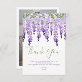 Tarjeta De Agradecimiento Wisteria acuática | Bat Mitzvah