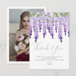 Tarjeta De Agradecimiento Wisteria acuática | Bat Mitzvah