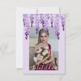 Tarjeta De Agradecimiento Wisteria acuática | Bat Mitzvah