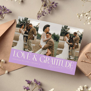 Tarjeta De Agradecimiento Wisteria de Amor y Gratitud Boda Multi Foto  