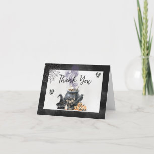 Tarjeta De Agradecimiento Witch Cauldron Baby está preparando Baby Shower