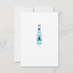 Tarjeta De Agradecimiento WKD Azul, bebida, lindo