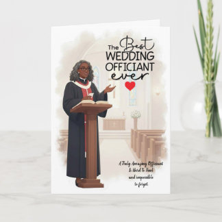 Tarjeta De Agradecimiento Woman Officiant Thank You Card