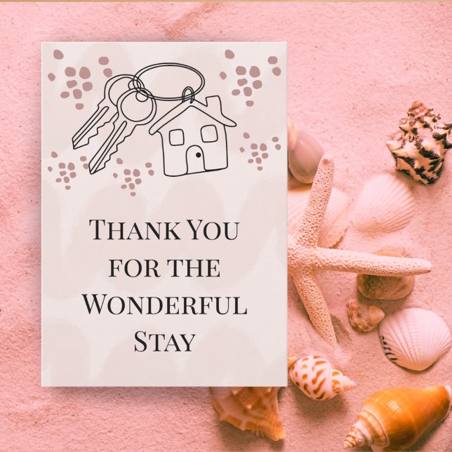 Tarjeta De Agradecimiento Wonderful Stay at Beach House Custom Host Card  (Subido por el creador)