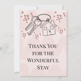 Tarjeta De Agradecimiento Wonderful Stay at Beach House Custom Host Card 