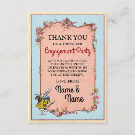 Tarjeta de agradecimiento Wonderland Rabbit